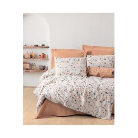Cotton Box RNF Minimal Tek Kişilik Lastikli Çarşaf Oniks Karemel Nevresim Takımı