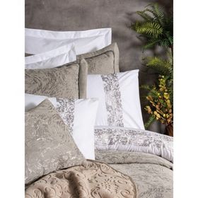 Cotton Box Rosaimaria Bej Platinum Çift Kişilik Yatak Örtüsü Seti