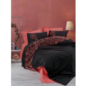 Cotton Box Rosen Mercan Brode Ranforce Çift Kişilik Nevresim Takımı