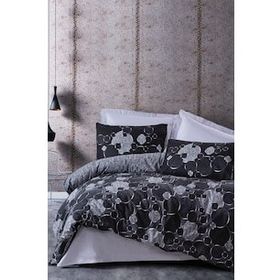 Cotton Box Round Dark Gri Nevresim Takımı Çift Kişilik