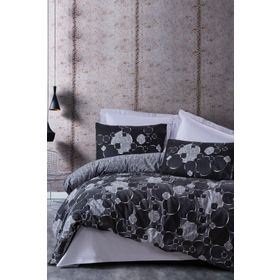 Cotton Box Round Dark Gri Nevresim Takımı Çift Kişilik