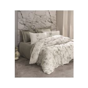 Cotton Box Saten Çift Kişilik Florid Vizon Nevresim Takımı