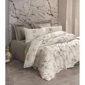 Cotton Box Saten Çift Kişilik Florid Vizon Nevresim Takımı