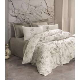 Cotton Box Saten Çift Kişilik Florid Vizon Nevresim Takımı