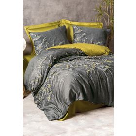 Cotton Box Saten Çift Kişilik Libby Yeşil Nevresim Takımı