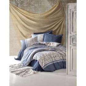 Cotton Box Serra Lacivert Tek Kişilik Nevresim Takımı