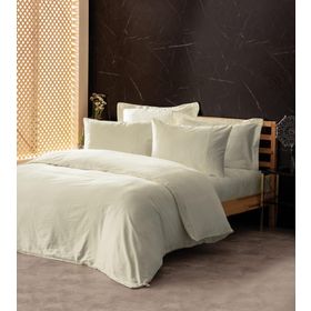 Cotton Box Silky Ekru İpek Çift Kişilik Nevresim Takımı