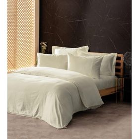 Cotton Box Silky Ekru İpek Çift Kişilik Nevresim Takımı