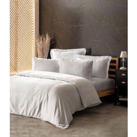 Cotton Box Silky İpek Çift Kişilik Beyaz Nevresim Takımı