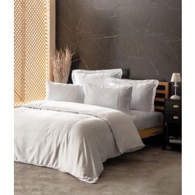 Cotton Box Silky İpek Çift Kişilik Beyaz Nevresim Takımı
