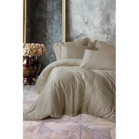 Cotton Box Silky Saten Bej Çift Kişilik Nevresim Takımı