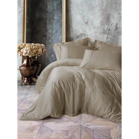 Cotton Box Silky Saten Bej Çift Kişilik Nevresim Takımı