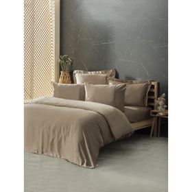 Cotton Box Silky Saten Bej Çift Kişilik Nevresim Takımı