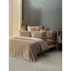Cotton Box Silky Saten Bej Çift Kişilik Nevresim Takımı