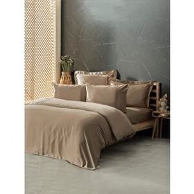 Cotton Box Silky Saten Bej Çift Kişilik Nevresim Takımı