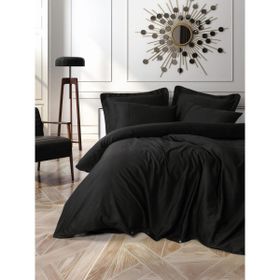 Cotton Box Silky Saten Siyah Çift Kişilik Nevresim Takımı