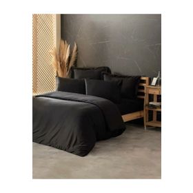 Cotton Box Silky Saten Siyah Çift Kişilik Nevresim Takımı