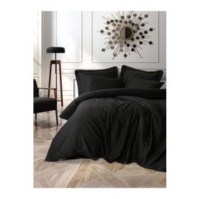 Cotton Box Silky Saten Siyah Çift Kişilik Nevresim Takımı