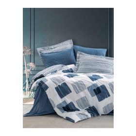 Cotton Box Solito İndigo Modern Tek Kişilik 160x220 cm Nevresim Takımı