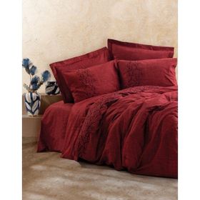 Cotton Box Sooty Bordo Plain Çift Kişilik Nevresim Takımı