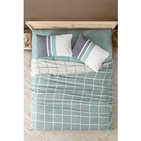 Cotton Box Square Easy Mint Çift Kişilik Pike Takımı