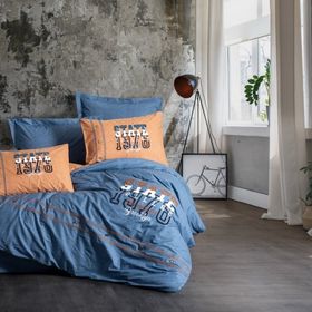 Cotton Box State Mood Nakışlı Ranforce Tek Kişilik Tarçın Nevresim Takımı