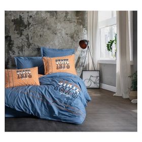 Cotton Box State Mood Nakışlı Ranforce Tek Kişilik Tarçın Nevresim Takımı