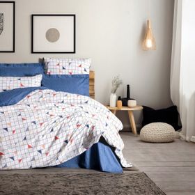 Cotton Box Stew Mavi Minimal Tek Kişilik 160x220 cm Nevresim Takımı