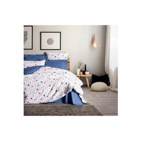 Cotton Box Stew Mavi Minimal Tek Kişilik 160x220 cm Nevresim Takımı