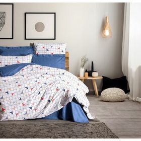 Cotton Box Stew Mavi Minimal Tek Kişilik 160x220 cm Nevresim Takımı