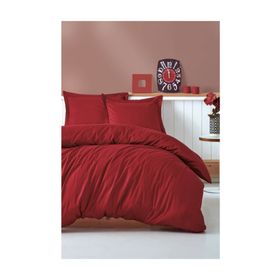 Cotton Box Stripe Bordo Çift Kişilik Nevresim Takımı