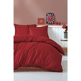 Cotton Box Stripe Elegant Serisi Bordo Çift Kişilik Nevresim Takımı