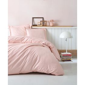 Cotton Box Stripe Pudra Çift Kişilik Nevresim Takımı
