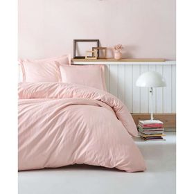 Cotton Box Stripe Pudra Çift Kişilik Nevresim Takımı