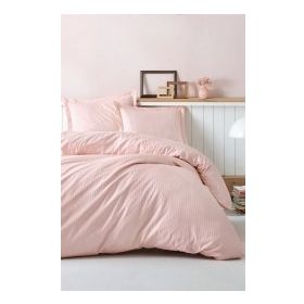Cotton Box Stripe Pudra Çift Kişilik Nevresim Takımı