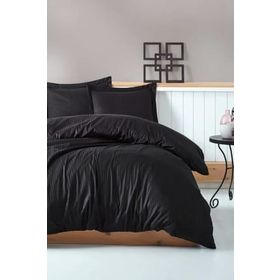 Cotton Box Stripe Siyah Saten Çift Kişilik Nevresim Takımı