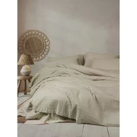 Cotton Box Sungai Bej Liny Çift Kişilik 200x220 cm Nevresim Takımı