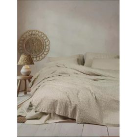 Cotton Box Sungai Bej Liny Çift Kişilik 200x220 cm Nevresim Takımı