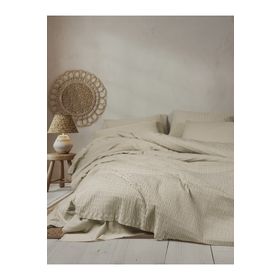 Cotton Box Sungai Bej Liny Çift Kişilik 200x220 cm Nevresim Takımı