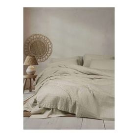 Cotton Box Sungai Bej Liny Çift Kişilik 200x220 cm Nevresim Takımı
