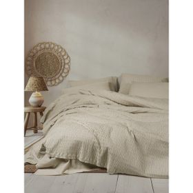 Cotton Box Sungai Bej Liny Çift Kişilik 200x220 cm Nevresim Takımı