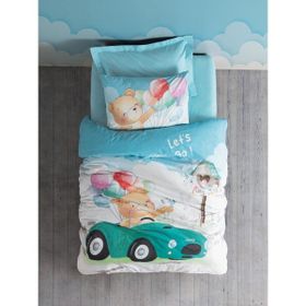 Cotton Box Tek Kişilik Buddy Mavi Junior 160x220 cm Nevresim Takımı