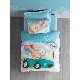 Cotton Box Tek Kişilik Buddy Mavi Junior 160x220 cm Nevresim Takımı