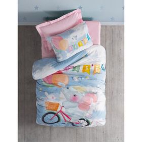 Cotton Box Tek Kişilik Happy Pembe Junior 170x220 cm Nevresim Takımı