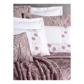 Cotton Box Theresa Pudra Platinum Çift Kişilik Yatak Örtüsü Seti