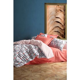 Cotton Box Tile Tarçın Çift kişilik Nevresim Takımı