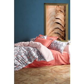 Cotton Box Tile Tarçın Çift kişilik Nevresim Takımı