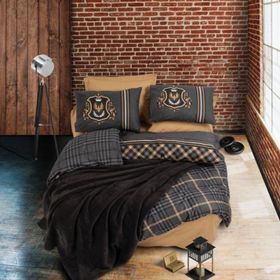 Cotton Box Titus Battaniyeli Bej Çift Kişilik Nevresim Takımı