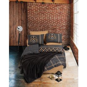 Cotton Box Titus Battaniyeli Bej Çift Kişilik Nevresim Takımı