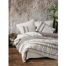 Cotton Box Toprak Arlo Kahve Çift Kişilik Nevresim Takımı